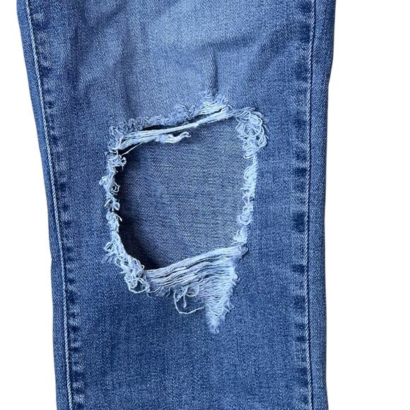 Levis 724 High Rise Straight Leg Button Fly Jeans Distressed Blue Women's 28 - Picture 5 of 10